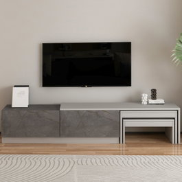 Hanah Home Soporte para TV Gordion Marble y Gris